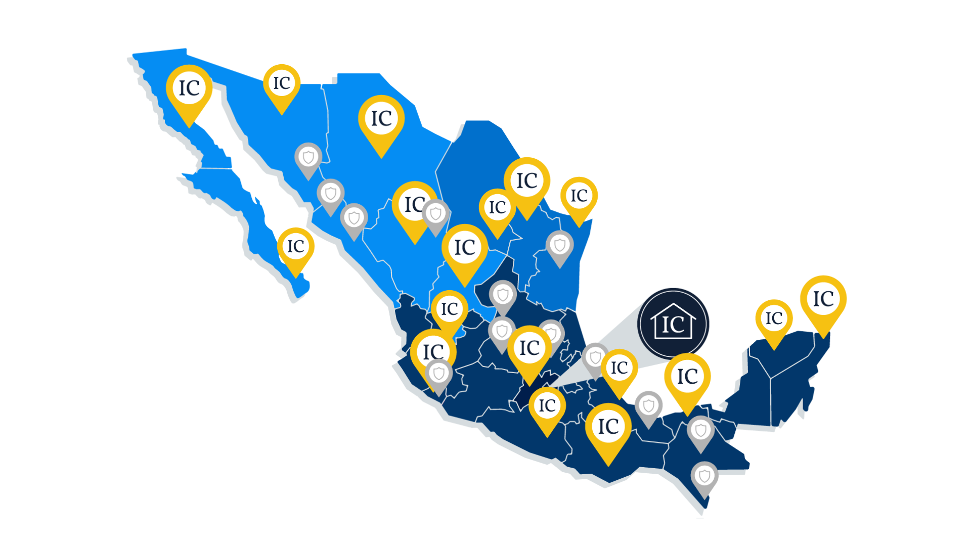 Mapa de cobertura IC